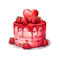 AI generated Piece of Cake with a Heart. AI Generated Image png