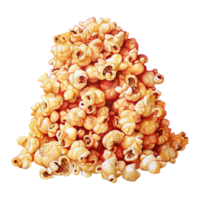 AI generated Pile of Popcorn. AI Generated Image png