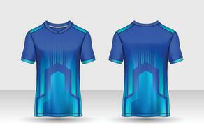 plantilla de diseño deportivo de camiseta, maqueta de camiseta de fútbol para club de fútbol. Vista frontal y trasera uniforme. vector