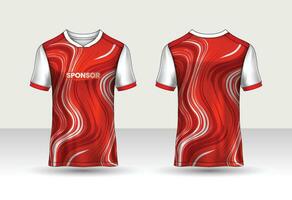 plantilla de diseño deportivo de camiseta, maqueta de camiseta de fútbol para club de fútbol. Vista frontal y trasera uniforme. vector