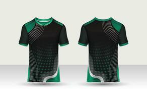 Sports jersey and t-shirt template sports jersey design vector mockup. Sports design for football, racing, gaming jersey.