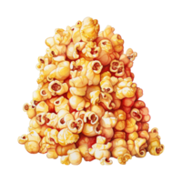 AI generated Pile of Popcorn. AI Generated Image png