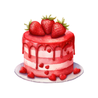 AI generated Piece of Cake with a Heart. AI Generated Image png