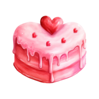 AI generated Piece of Cake with a Heart. AI Generated Image png