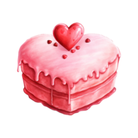 AI generated Piece of Cake with a Heart. AI Generated Image png