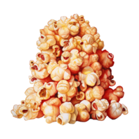 AI generated Pile of Popcorn. AI Generated Image png