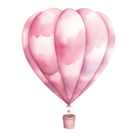 ai gegenereerd heet lucht ballon met een hart vormig ballon. ai gegenereerd beeld png