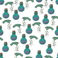 Mystery and alchemy seamless pattern vector