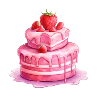 AI generated Piece of Cake with a Heart. AI Generated Image png