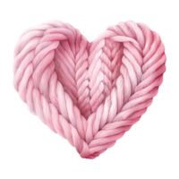 AI generated Pink Heart Shaped Yarn. AI Generated Image png