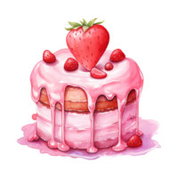 AI generated Piece of Cake with a Heart. AI Generated Image png