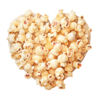 AI generated Heart made of popcorn. AI generated image png