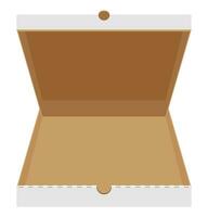 box package for big round pizza with cheese tomato salami olive champignon onion stock vector illustration isolated on white background