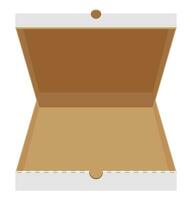 caja paquete para grande redondo Pizza con queso tomate salami aceituna champiñón cebolla valores vector ilustración aislado en blanco antecedentes