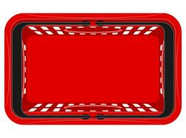 plastic shopping basket for the store stock vector illustration isolated on white background