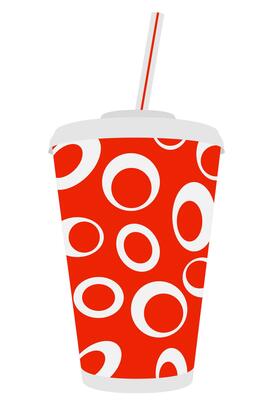 paper cup for soda stock vector illustration isolated on white background