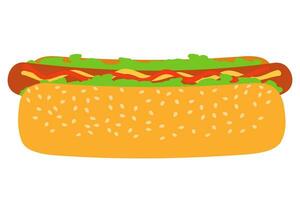 hot dog fast food stock vector illustration isolated on white background