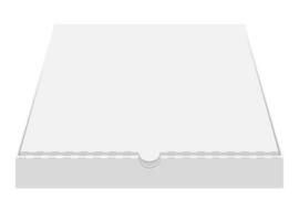 caja paquete para grande redondo Pizza con queso tomate salami aceituna champiñón cebolla valores vector ilustración aislado en blanco antecedentes