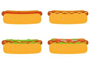 hot dog fast food stock vector illustration isolated on white background