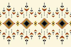 Geometric seamless ethnic pattern. Geometric ethnic pattern can be used in fabric design for clothes, wrapping, textile, embroidery, carpet, tribal pattern vector