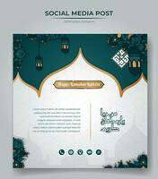 Ramadan background template in mosque style and ornamental hand drawn design, background with lantern, arabic text mean is welcome ramadan kareem, ramadan sale advertising background vector