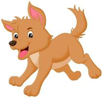 Cute Dog Cartoon Running Vector Illustration. Animal Nature Icon Concept Isolated Premium Vector