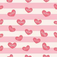 cute valentine heart seamless pattern background vector illustration