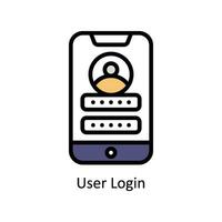 User Login vector Filled outline icon style illustration. EPS 10 File