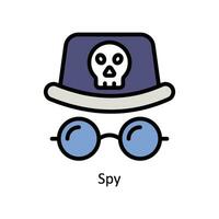 SPY vector Filled outline icon style illustration. EPS 10 File