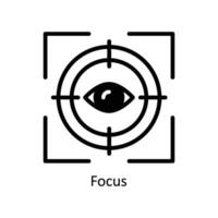 Focus vector  outline icon style illustration. EPS 10 File