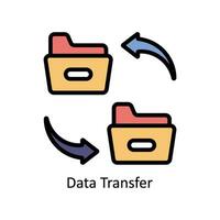 Data Transfer vector Filled outline icon style illustration. EPS 10 File