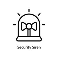 Security Siren vector  outline icon style illustration. EPS 10 File