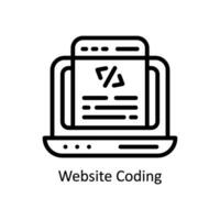 website Coding vector  outline icon style illustration. EPS 10 File