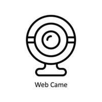 Web Came  vector  outline icon style illustration. EPS 10 File