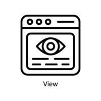 View vector  outline icon style illustration. EPS 10 File