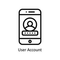 User account  vector  outline icon style illustration. EPS 10 File