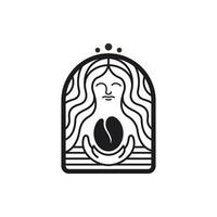 Simple and modern coffee shop logo design for professional business. Ready to use logo vector art for personal and commercial branding. vintage, coffee bean, cup, hot