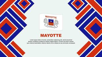 Mayotte Flag Abstract Background Design Template. Mayotte Independence Day Banner Wallpaper Vector Illustration. Mayotte