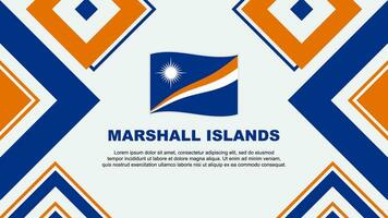 Marshall Islands Flag Abstract Background Design Template. Marshall Islands Independence Day Banner Wallpaper Vector Illustration. Marshall Islands Independence Day