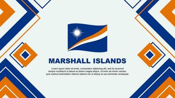Marshall Islands Flag Abstract Background Design Template. Marshall Islands Independence Day Banner Wallpaper Vector Illustration. Marshall Islands Background