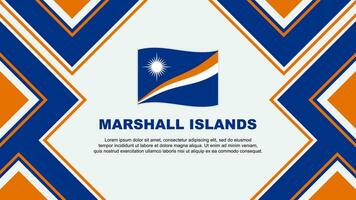 Marshall Islands Flag Abstract Background Design Template. Marshall Islands Independence Day Banner Wallpaper Vector Illustration. Marshall Islands Vector