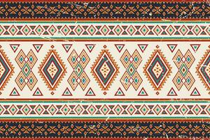 azteca tribal geométrico grunge textura. Clásico vector antecedentes. sin costura raya modelo. tradicional ornamento étnico estilo. diseño para textil, tela, ropa, cortina, alfombra, ornamento, envase.
