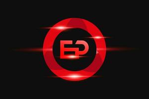 EO Red logo Design. Vector logo design for business.