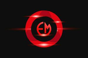 EM Red logo Design. Vector logo design for business.