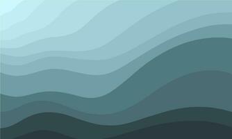 Dark Green Abstract Background With Wave Vector IllustrationUntitled-1