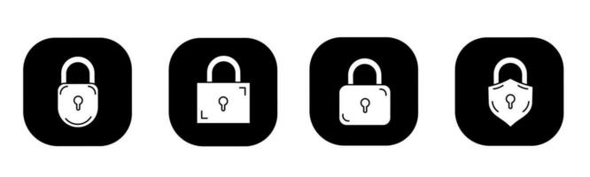 Padlock icon in flat. A padlock icon design. Stock vector. vector