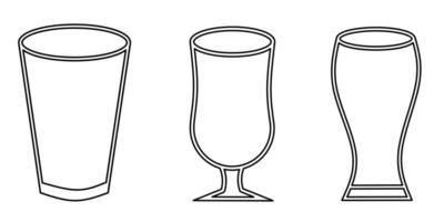 vaso icono negro línea diseño. valores vector ilustración.