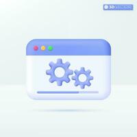 System update icon symbols. Coding language, Web page Development, Programming, Software concept. 3D vector isolated illustration design. Cartoon pastel Minimal style. for mobile app, ux, ui, print ad