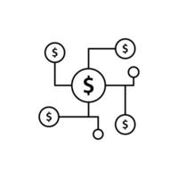 inversión línea icono colocar. inversión, ganancia, activo, inversor, portafolio, dividendo, capital, riesgo, inflación íconos vector, icono, análisis, activo, vínculo, economía, educación, bienes, finanzas, fondo, ganar, vector