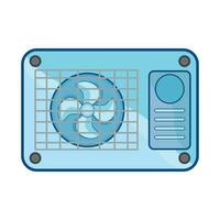 illustration of outdoor air conditioner vector